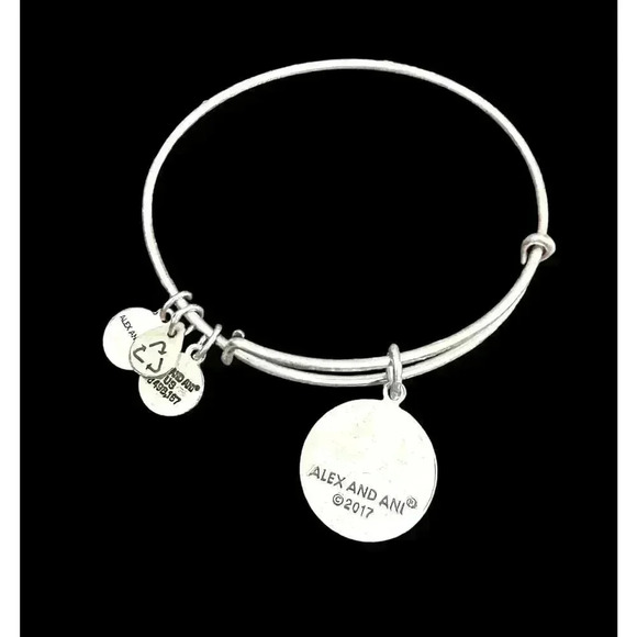 Alex and Ani Raffaelian Silver Expandable Charm “L” Bangle Bracelet - Picture 5 of 5